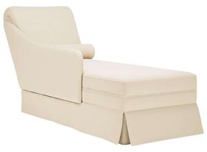 VidaXL Fotel társalgó párnázással és jobb karfával vászonnal