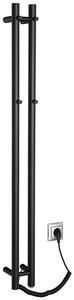 Sapho Sapho, PAPINADO elektromos törölközőszárító, 109x1200mm, 40W, fekete matrac, ER340