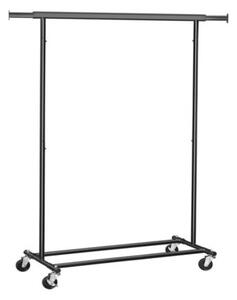 INEZ ruhatartó állvány kerekekkel, max. 90kg, 83,5x45x160cm, fekete SongmicsHome