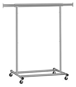 INEZ ruhatartó állvány kerekekkel, max. 90 kg, 83,5x45x160cm, ezüst Jurhan