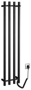 Sapho Sapho, PAPINADO elektromos törölközőszárító, 263x1200mm, 85W, fekete matrac, ER350