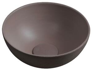 Sapho Sapho, MINOR beton munkalap mosogató, átmérő 26 cm, sötétbarna, MR26015