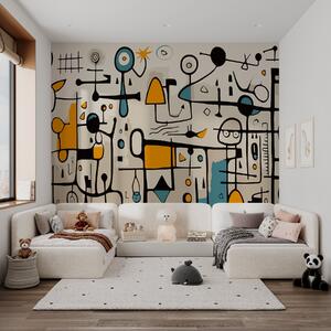 Fotótapéta Absztrakt művészet geometrikus formákkal szecessziós stílusban, Fotótapéta modern, w02029 : Uwalls.hu
