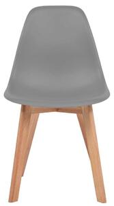 Modern Szürke Műanyag Étkezőszék - 6 db