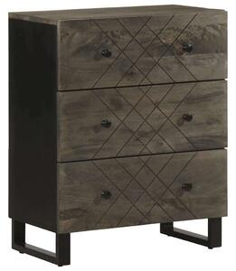 VidaXL Sideboard Fekete 60x33x75 cm tömörfa Mango