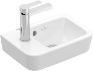 O.novo mosdókagyló Compact, 360 x 250 x 145 mm, fehér Alpin, túlfolyóval, csiszolatlanul