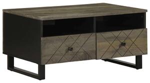 VidaXL fekete tömör mangófa dohányzóasztal 80 x 54 x 40 cm