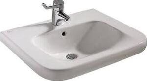Csaptelep nélküli mosdó Ideal Standard Contour 21 60x55,5 cm fehér színben fényes felülettel középső nyílással S238901