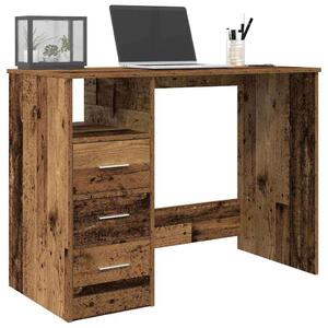 VidaXL antik fa színű szerelt fa íróasztal 102x76x50 cm
