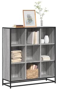 VidaXL szürke sonoma szerelt fa és fém könyvszekrény 97,5x33x107,5 cm