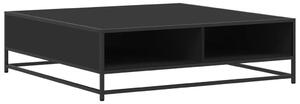 VidaXL fekete szerelt fa és fém dohányzóasztal 100 x 100 x 30 cm