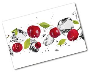 Edzett üveg vágódeszka Cseresznye és víz