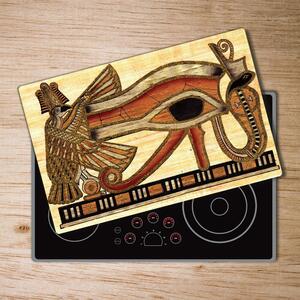 Edzett üveg vágódeszka Egyiptomi papirusz szem