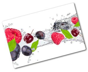 Edzett üveg vágódeszka Gyümölcs és víz