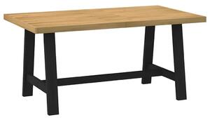 VidaXL Étkezőasztal NOAIN A alakú lábak 160x90x75 cm tömör fa fenyőfa