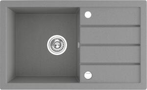 Laveo Trzynastka, 1 kamrás gránit mosogató 790x480x185 mm, szürke, LAV-SBP_511T