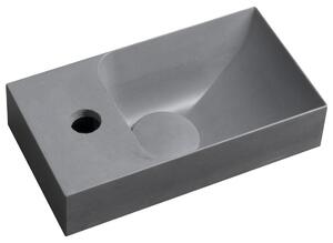 Sapho Sapho, PICCOLINO beton mosogató 30,8x17cm, csaptelep balra, szürke, PK30017