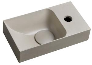 Sapho Sapho, PICCOLINO beton mosogató 30,8x17cm, csaptelep jobb, homok, PK30514