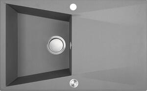 Laveo Grenada, 1 kamrás gránit mosogató 780x480x204 mm, szürke, LAV-SBG_511T