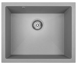 Laveo Ibiza, 1 kamrás gránit mosogató 560x460x220 mm, szürke, LAV-SBI_510U