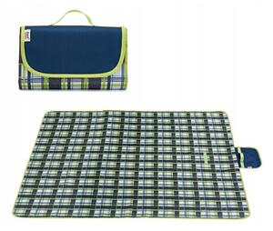 Piknik takaró kockás mintával kék-zöld 200 x 145 cm