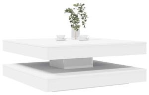 VidaXL fehér dohányzóasztal 360 fokban forgatható 90x90x34,5 cm