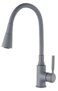 Invena Hula, magas mosogató csaptelep 2 funkciós, szürke, INV-BZ-85-P05-L
