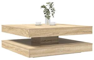 VidaXL sonoma tölgy dohányzóasztal 360 fokban forgatható 90x90x34,5 cm