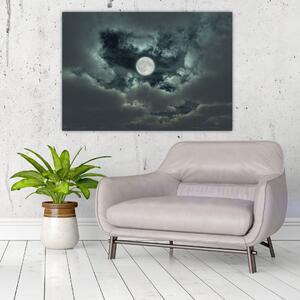 Festészet - hold és felhők