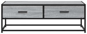 VidaXL szürke sonoma szerelt fa és fém dohányzóasztal 100 x 50 x 35 cm