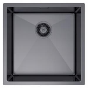 Erga HD, 1 kamrás acél mosogató 440x440x210 mm, grafit, ERG-MLS-HD4444B