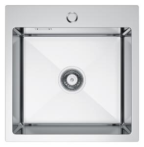 Erga HD, 1 kamrás acél mosogató 460x450x210 mm, acél, ERG-MLS-HD4645