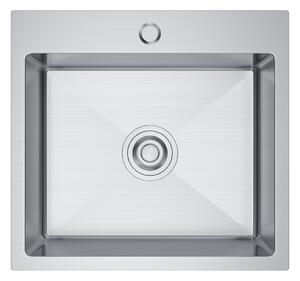 Erga HD, 1 kamrás acél mosogató 500x450x210 mm, acél, ERG-MLS-HD5045
