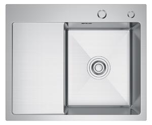 Erga HD, 1 kamrás acél mosogató 580x480x210 mm, jobb, acél, ERG-MLS-HD5848R