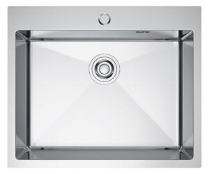 Erga HD, 1 kamrás acél mosogató 600x500x210 mm, acél, ERG-MLS-HD6050X