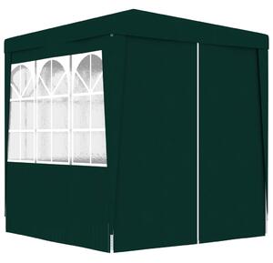 VidaXL zöld rendezvénysátor oldalfalakkal 2 x 2 m 90 g/m²