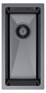 Erga HD, 1 kamrás acél mosogató 220x440x210 mm, grafit, ERG-MLS-HD2244B