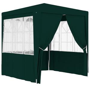 VidaXL zöld rendezvénysátor oldalfalakkal 2 x 2 m 90 g/m²