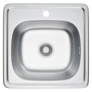 Erga HD, 1 kamrás acél mosogató 485x485x160 mm, ERG-MLS-HD4848S
