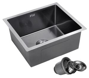 Erga HD, 1 kamrás acél mosogató 470x450x210 mm, grafit, ERG-MLS-HD4745B
