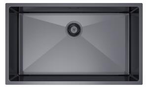 Erga HD, 1 kamrás acél mosogató 740x440x210 mm, grafit, ERG-MLS-HD7444B