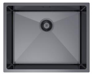 Erga HD, 1 kamrás acél mosogató 540x440x210 mm, grafit, ERG-MLS-HD5444B