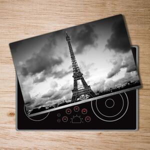 Üveg vágódeszka fényképpel Eiffel-torony párizs város