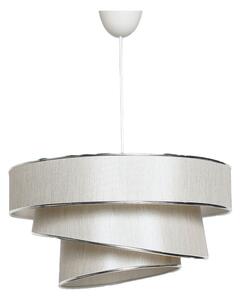 Krémszínű-ezüstszínű függőlámpa textil búrával ø 40 cm Couper – Opviq lights