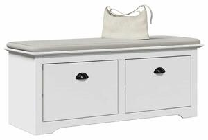 VidaXL előszobai pad "BODO" Fehér 114x40x45 cm