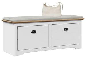 VidaXL előszobapad "BODO" fehér és barna 114x40x45 cm