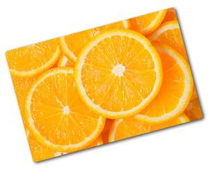 Edzett üveg vágódeszka Narancs szeletek