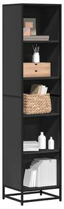 VidaXL fekete forgácslap könyvszekrény 40x35x170,5 cm