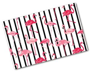 Üveg vágódeszka Flamingók rudak