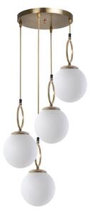 Fehér-aranyszínű függőlámpa üveg búrával ø 30 cm Morino – Opviq lights